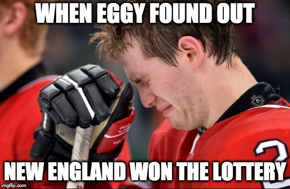 WHEN EGGY FOUND OUT; NEW ENGLAND WON THE LOTTERY | made w/ Imgflip meme maker