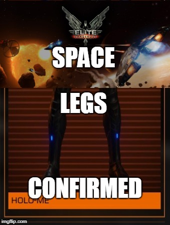 SPACE; LEGS; CONFIRMED | made w/ Imgflip meme maker