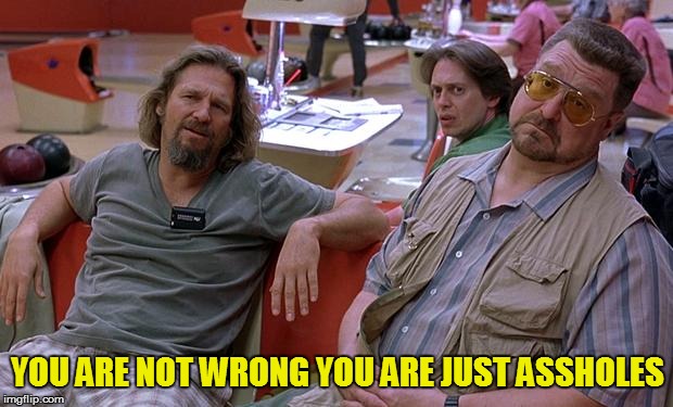 You are not wrong you are just assholes | YOU ARE NOT WRONG YOU ARE JUST ASSHOLES | image tagged in you are not wrong you are just assholes | made w/ Imgflip meme maker