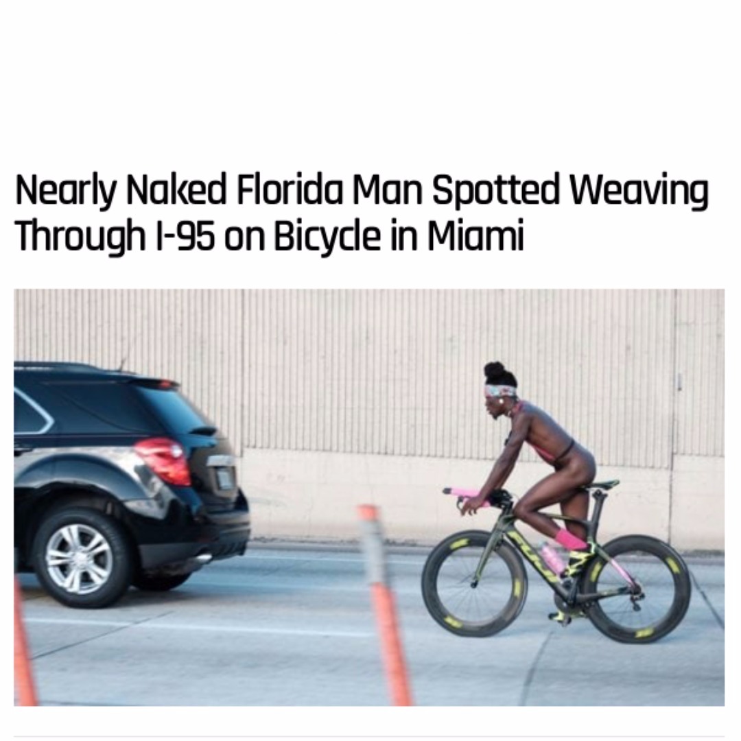 High Quality Florida Man Bicycle Blank Meme Template