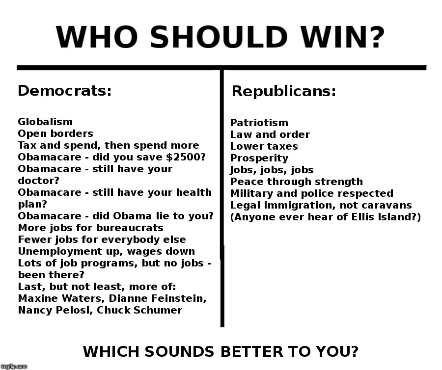 The Choice Is Yours | image tagged in democrats,republicans,donald trump,if crowds mean anything,we are going to have a great tuesday | made w/ Imgflip meme maker