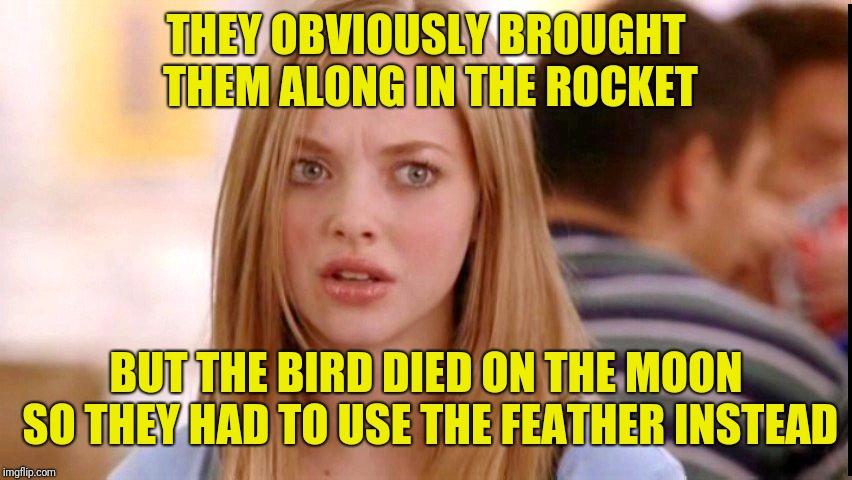 Hammer/Feather drop on moon. When somebody says the moon landings were ...