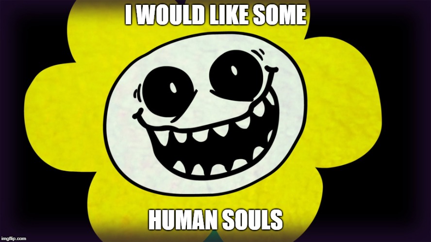 Undertale | I WOULD LIKE SOME HUMAN SOULS | image tagged in undertale | made w/ Imgflip meme maker
