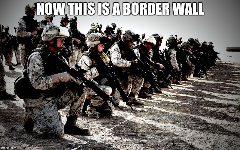 Now this is a border wall | NOW THIS IS A BORDER WALL | image tagged in us army,border wall,border security,illegals | made w/ Imgflip meme maker