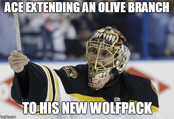 ACE EXTENDING AN OLIVE BRANCH; TO HIS NEW WOLFPACK | made w/ Imgflip meme maker