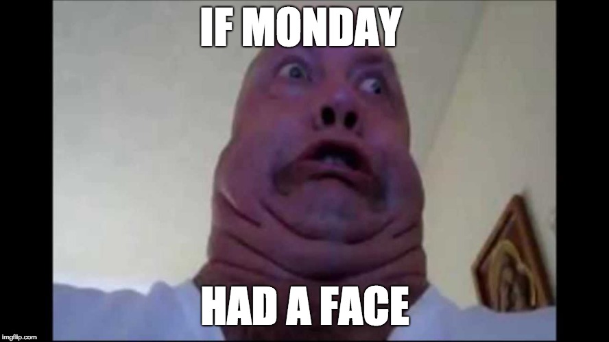 IF MONDAY FACE | IF MONDAY; HAD A FACE | image tagged in ugly face | made w/ Imgflip meme maker