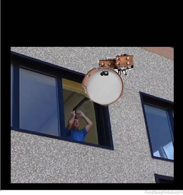 High Quality THROWING THE DRUMS AWAY BLANK Blank Meme Template