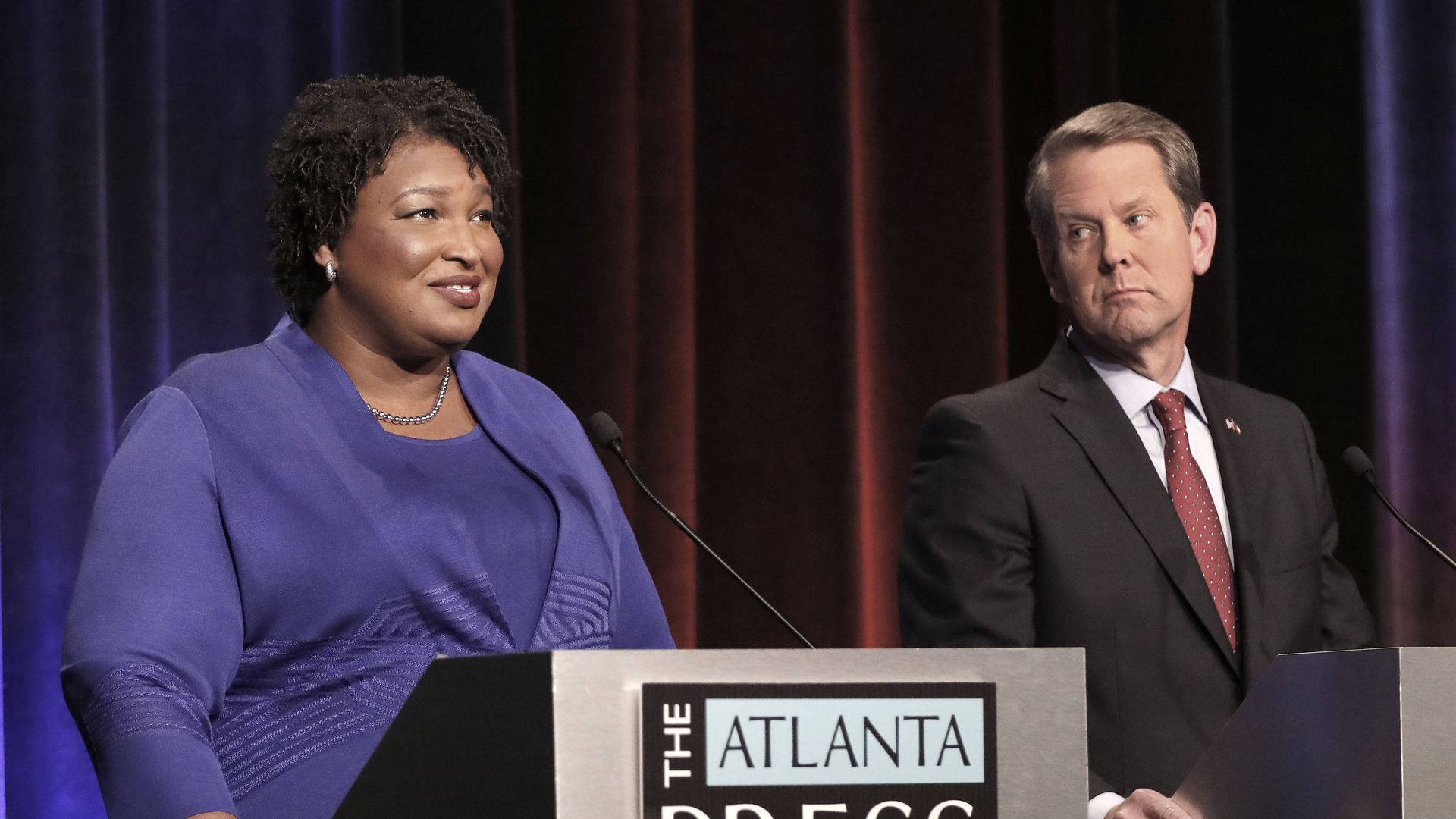 Stacey Abrams and Brian Kemp Blank Meme Template