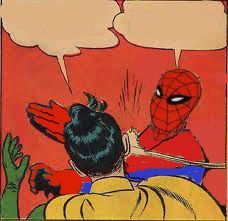 spider-man slapping robin Blank Meme Template
