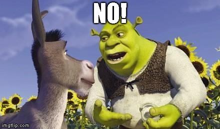SHREK & ONIONS | NO! | image tagged in shrek  onions | made w/ Imgflip meme maker