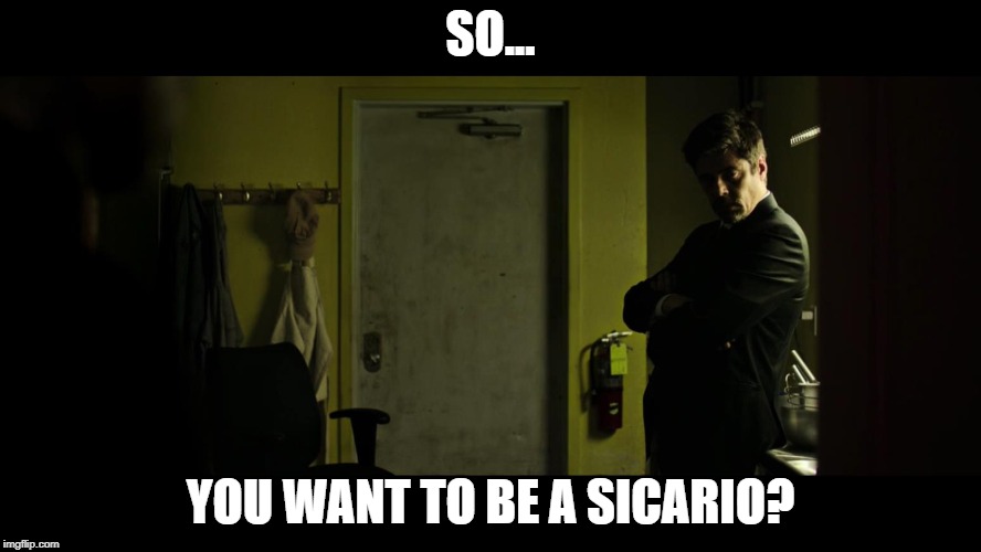 SO... YOU WANT TO BE A SICARIO? | made w/ Imgflip meme maker