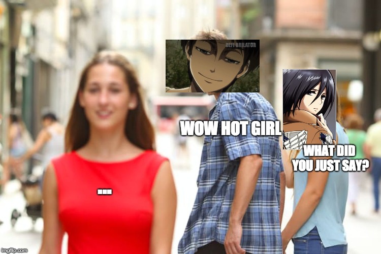 Distracted Boyfriend Meme | WOW HOT GIRL; WHAT DID YOU JUST SAY? ... | image tagged in memes,distracted boyfriend | made w/ Imgflip meme maker