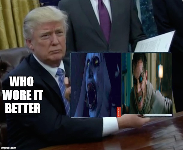 Trump Bill Signing Meme | WHO WORE IT BETTER | image tagged in memes,trump bill signing | made w/ Imgflip meme maker