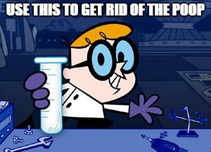 Dexter Meme | USE THIS TO GET RID OF THE POOP | image tagged in memes,dexter | made w/ Imgflip meme maker