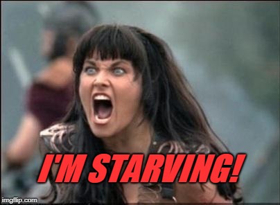 When you have jury duty and there is no snack machine.  | I'M STARVING! | image tagged in angry xena,nixieknox,jury duty,hangry | made w/ Imgflip meme maker