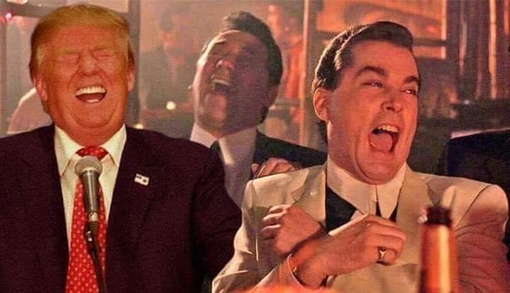 Trump good fellas laughing Blank Meme Template