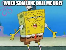 WHEN SOMEONE CALL ME UGLY | image tagged in what | made w/ Imgflip meme maker