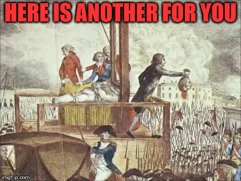 Guillotine | HERE IS ANOTHER FOR YOU | image tagged in guillotine | made w/ Imgflip meme maker