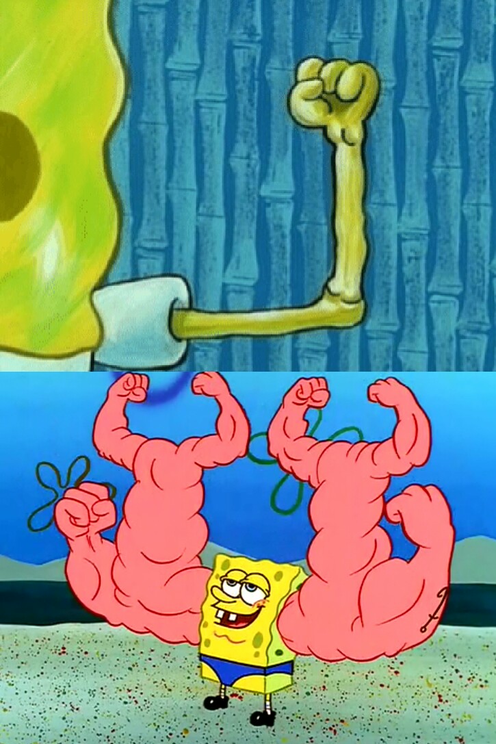 Armed Spongebob Blank Meme Template