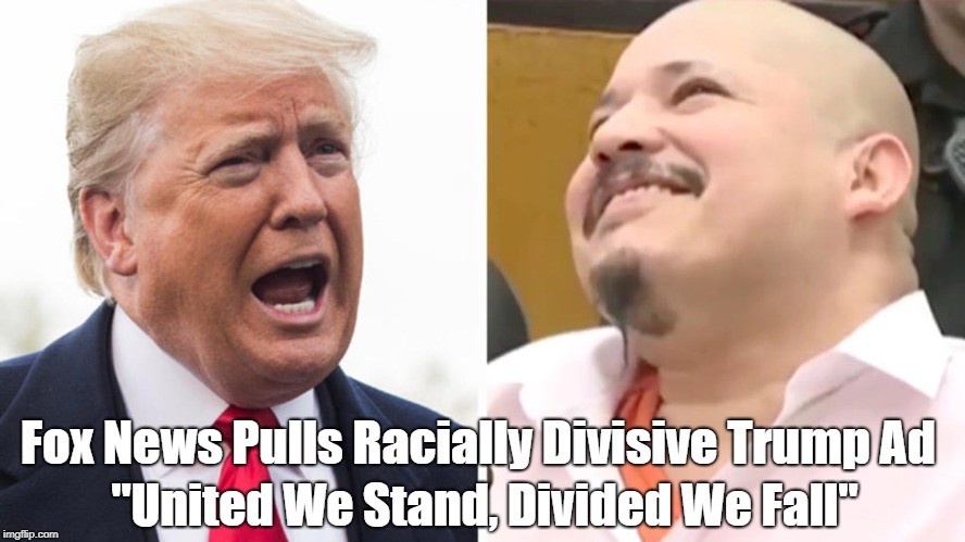 Fox News Pulls Racially Divisive Trump Ad "United We Stand, Divided We Fall" | made w/ Imgflip meme maker