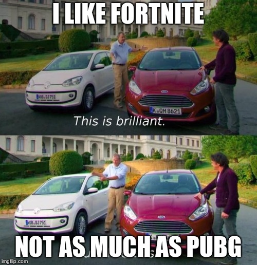 This Is Brilliant But I Like This | I LIKE FORTNITE NOT AS MUCH AS PUBG | image tagged in this is brilliant but i like this | made w/ Imgflip meme maker