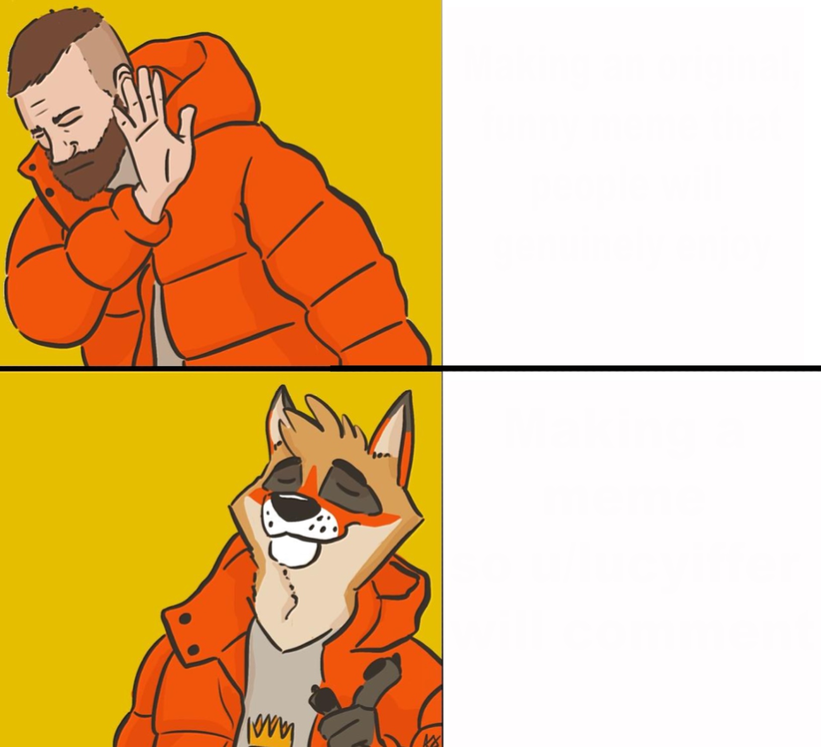 Furry Drake Blank Meme Template