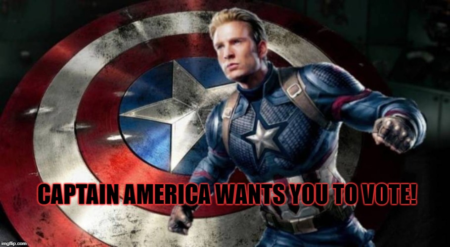 Captain America Wants You To Vote! | CAPTAIN AMERICA WANTS YOU TO VOTE! | image tagged in vote,election,captain america | made w/ Imgflip meme maker