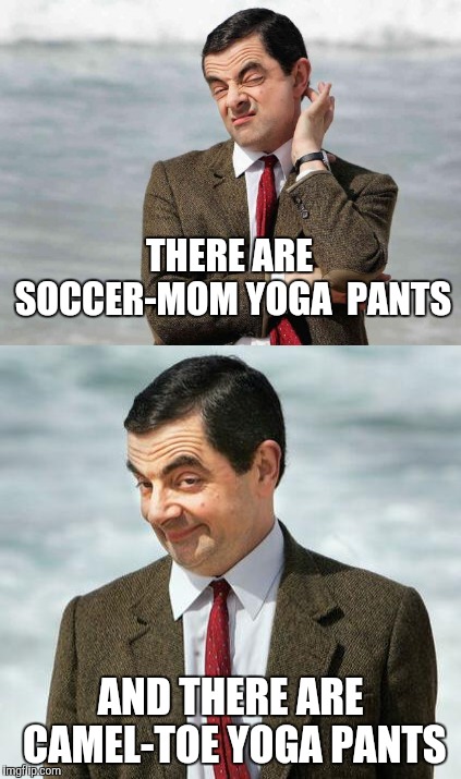 THERE ARE SOCCER-MOM YOGA  PANTS AND THERE ARE CAMEL-TOE YOGA PANTS | made w/ Imgflip meme maker