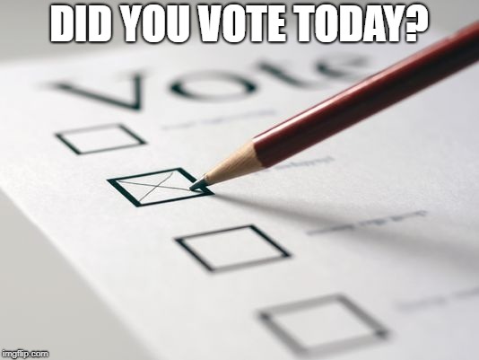 Voting Ballot | DID YOU VOTE TODAY? | image tagged in voting ballot | made w/ Imgflip meme maker