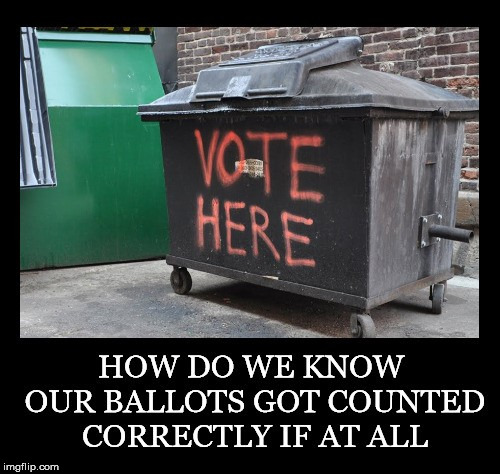 Seriously Question | image tagged in ballots,counted,trash,election fraud,correctly | made w/ Imgflip meme maker