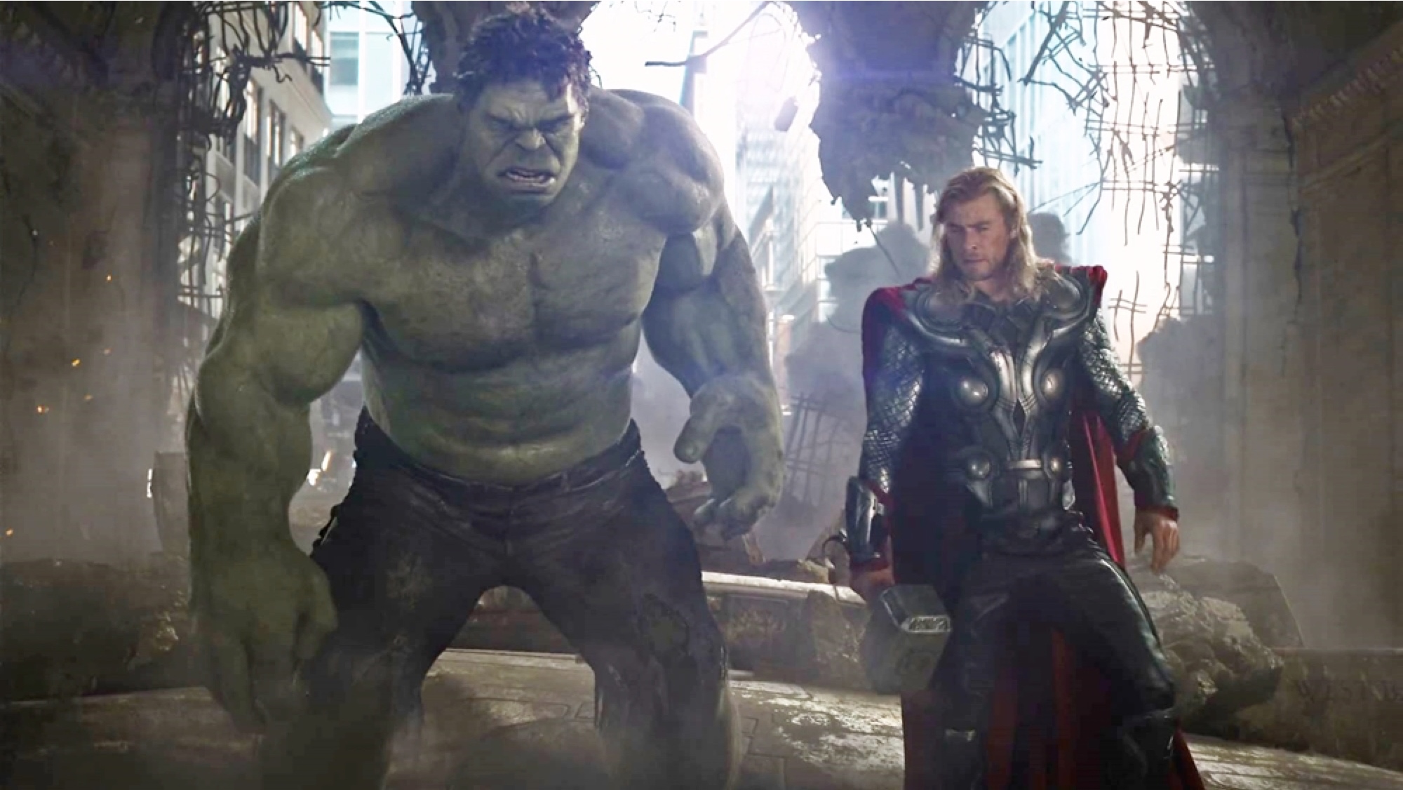 Thor & Hulk Exhausted Blank Meme Template