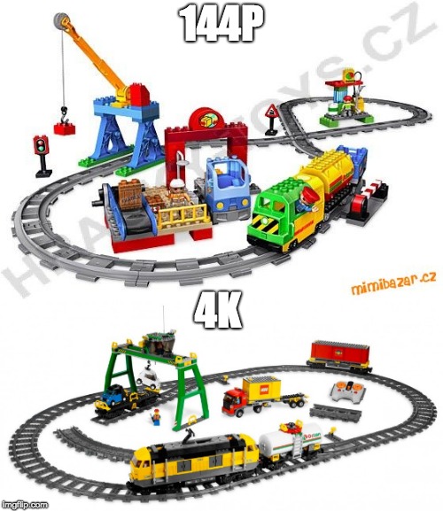 144P; 4K | image tagged in lego | made w/ Imgflip meme maker