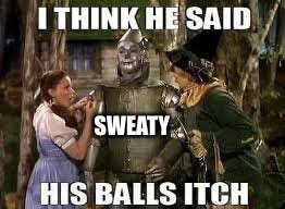 Scarecrow Wizard balls | SWEATY | image tagged in scarecrow wizard balls | made w/ Imgflip meme maker