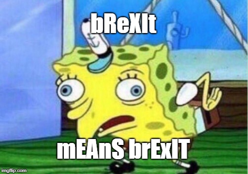 Brexit means brexit | bReXIt; mEAnS brExIT | image tagged in brexit,gammon,racist,npc meme | made w/ Imgflip meme maker