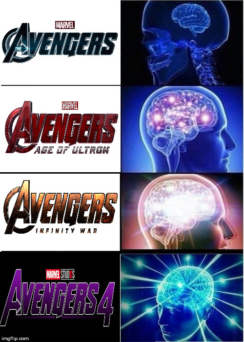 Expanding Brain (Avengers)  | image tagged in memes,expanding brain,avengers,marvel,thanos | made w/ Imgflip meme maker