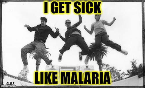 I GET SICK; LIKE MALARIA | made w/ Imgflip meme maker