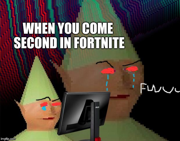 Dank Memes Dom | WHEN YOU COME SECOND IN FORTNITE | image tagged in dank memes dom | made w/ Imgflip meme maker