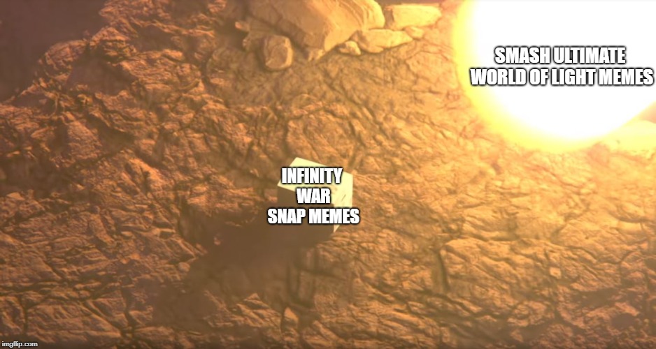 different types of death memes be like | SMASH ULTIMATE WORLD OF LIGHT MEMES; INFINITY WAR SNAP MEMES | image tagged in memes,super smash bros,smash ultimate,infinity war,avengers infinity war,i don't feel so good | made w/ Imgflip meme maker