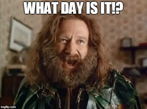 What Year Is It Meme | WHAT DAY IS IT!? | image tagged in memes,what year is it | made w/ Imgflip meme maker