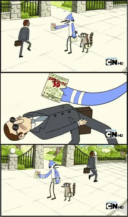 High Quality Regular show panflet Blank Meme Template