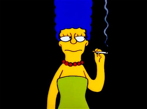 Marge Simpson dead inside Blank Meme Template