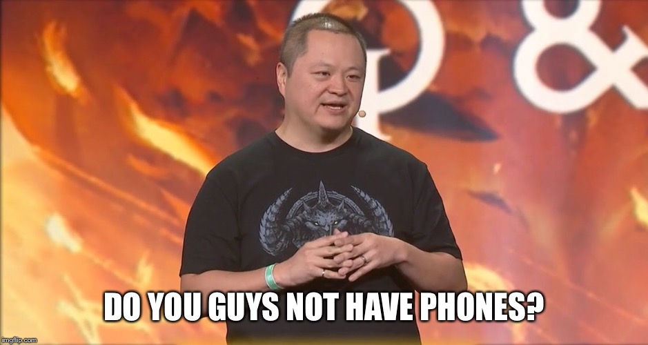 Blizzard employee delivering the infamous &quot;Do you guys not have phones?&quot; line.