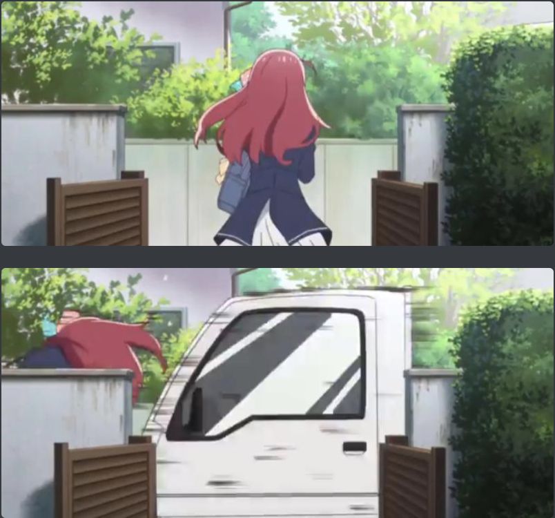 High Quality Sakura run over by truck Blank Meme Template