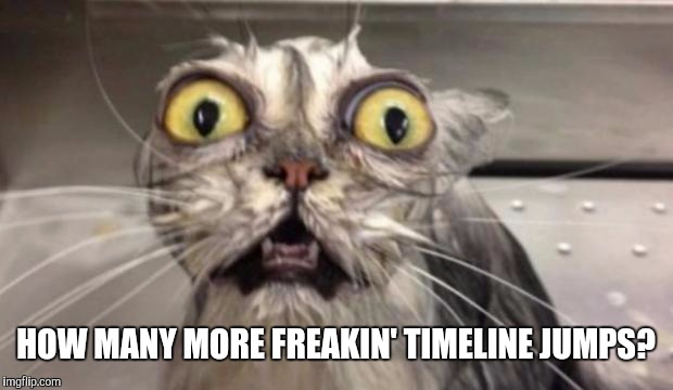 HOW MANY MORE FREAKIN' TIMELINE JUMPS? | made w/ Imgflip meme maker