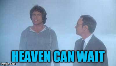 HEAVEN CAN WAIT | image tagged in heaven can wait | made w/ Imgflip meme maker