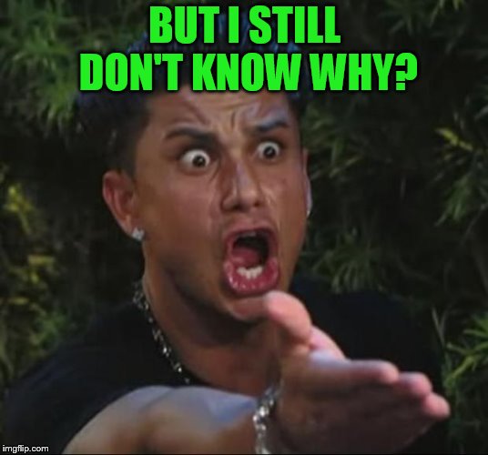 DJ Pauly D Meme | BUT I STILL DON'T KNOW WHY? | image tagged in memes,dj pauly d | made w/ Imgflip meme maker