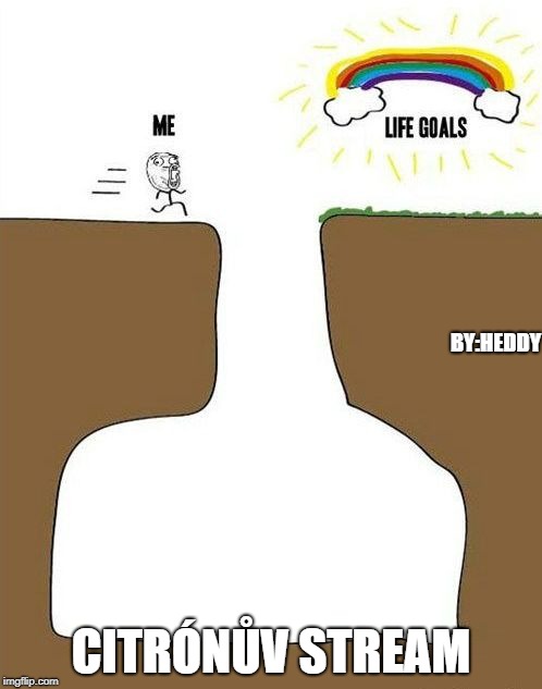 life goals | BY:HEDDY; CITRÓNŮV STREAM | image tagged in life goals | made w/ Imgflip meme maker