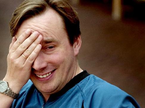 Linus Torvalds laugh Blank Meme Template