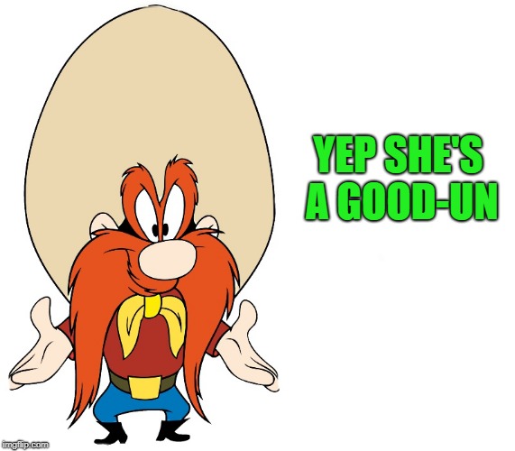 YEP SHE'S A GOOD-UN | image tagged in yosemite sam | made w/ Imgflip meme maker
