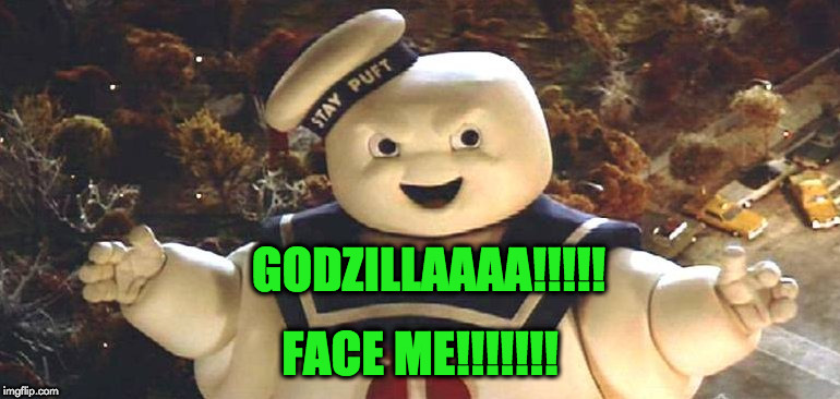 face me | GODZILLAAAA!!!!! FACE ME!!!!!!! | image tagged in godzilla | made w/ Imgflip meme maker